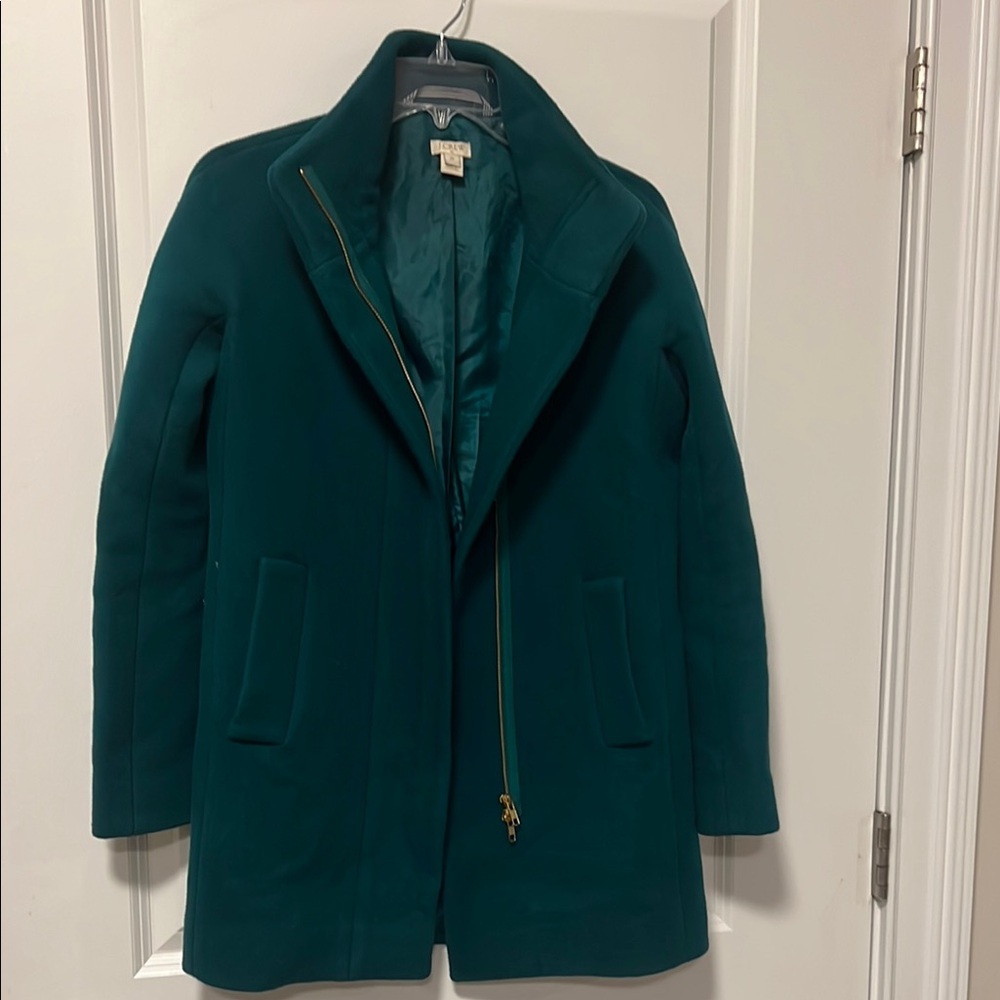 J Crew Green Trench Coat